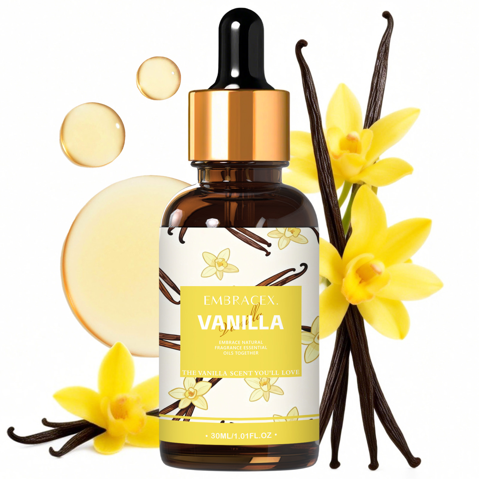 Candle Making Fragrance Oils - Óleo essencial de baunilha 30ml para