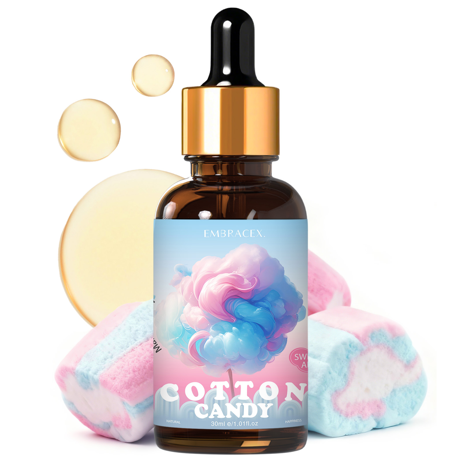 Candle Making Fragrance Oils - Óleo Essencial de Algodão Doce 30ml,