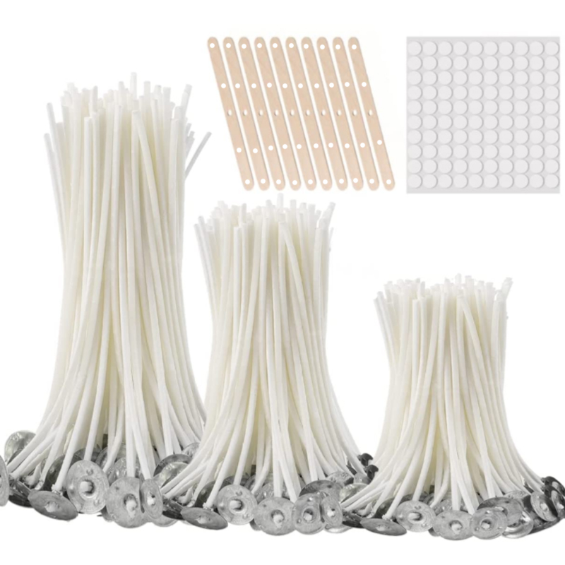 Cotton Wick Pre Tabbed - 100 peças mechas de vela sem