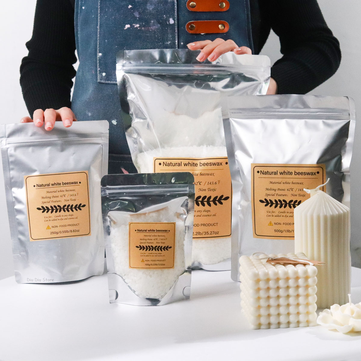 Candle Making Kit Beeswax - Cera de abelha branca pura natural