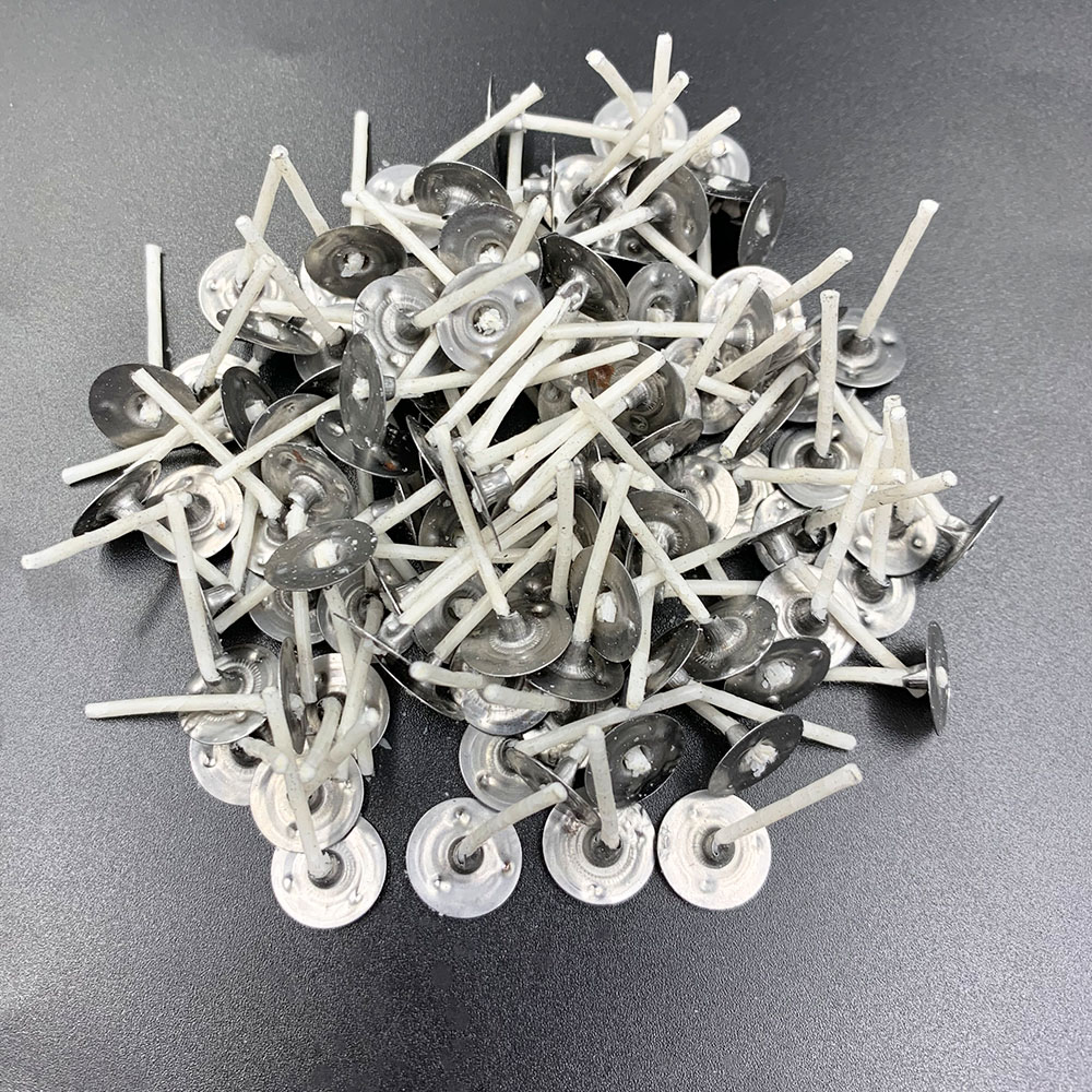 Cotton Wick Pre Tabbed - 100 peças mechas de vela sem
