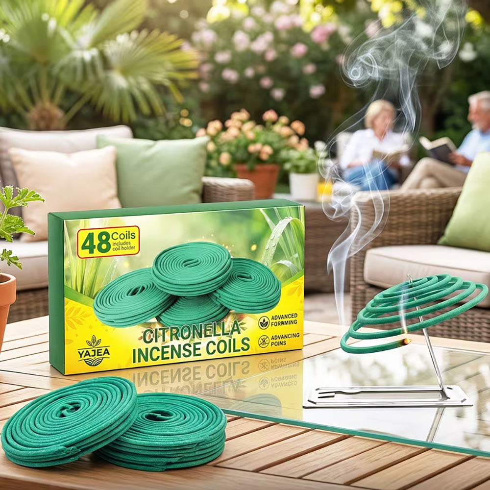 Uv Inhibitor Candle - 48 Espirais Grandes de Capim-Limão, Bastões