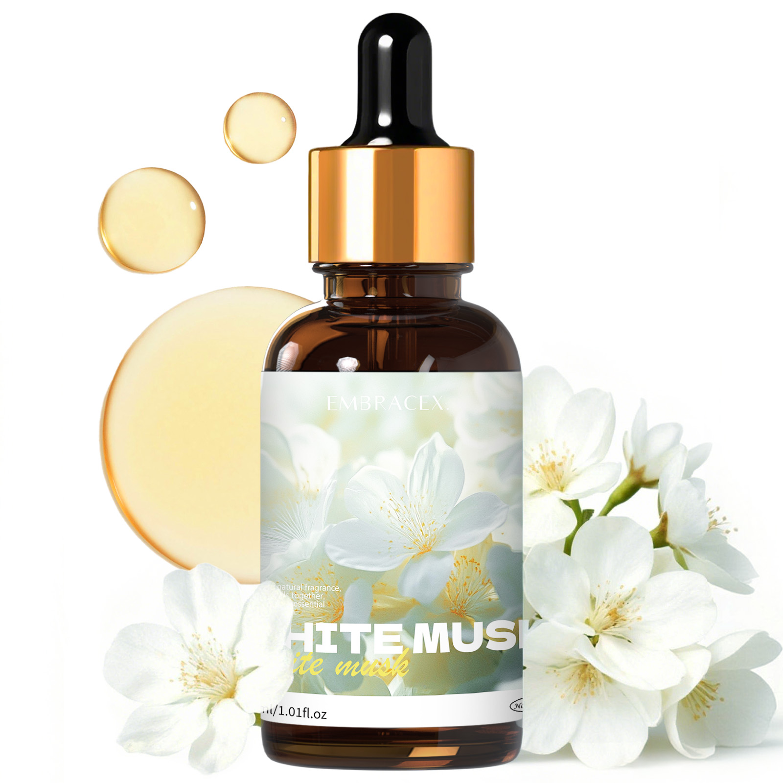 Candle Making Fragrance Oils - Óleo essencial de almíscar branco 30ml,