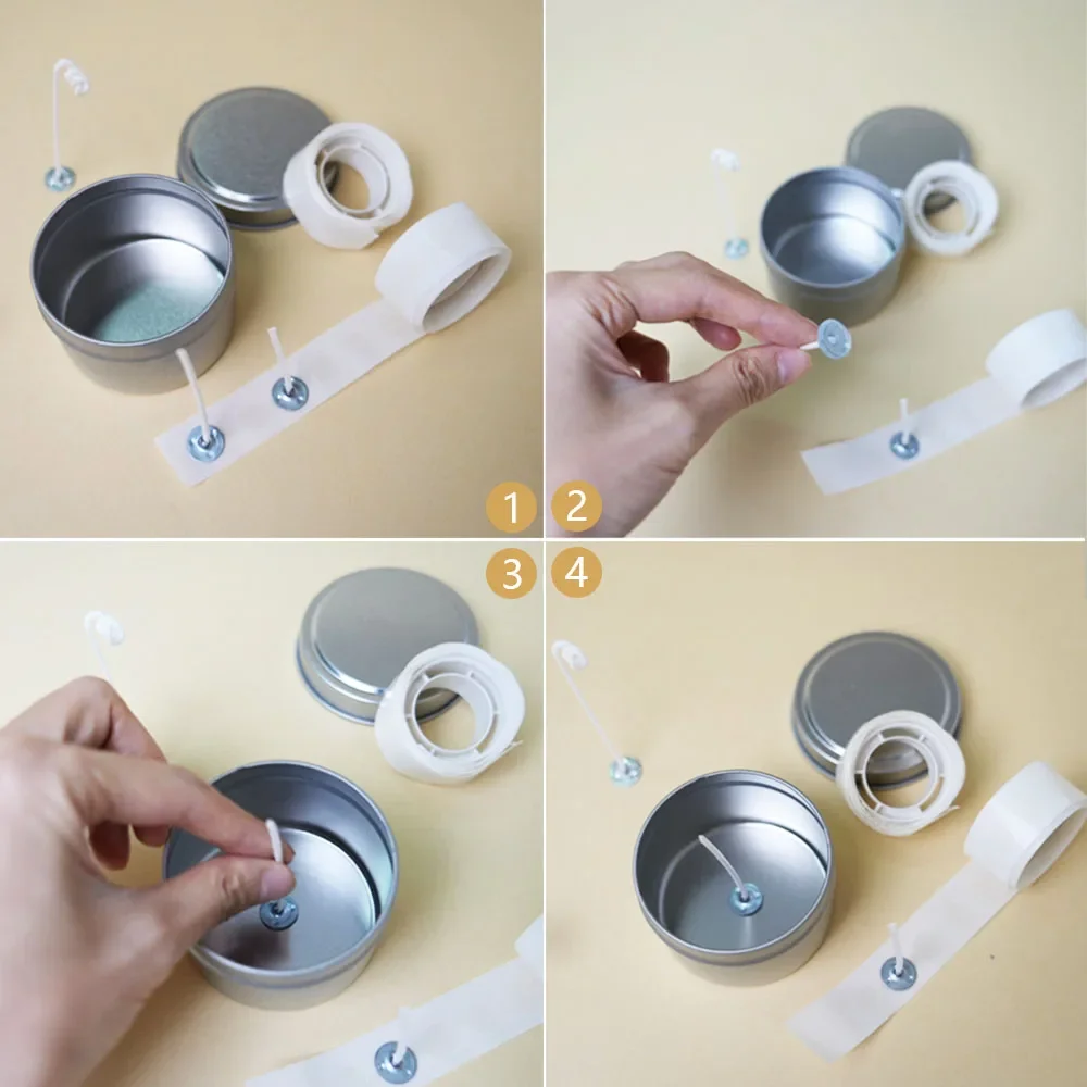 100 pontos/rolo vela pavio ade - Adhesive Dot Wick avaliação e preço