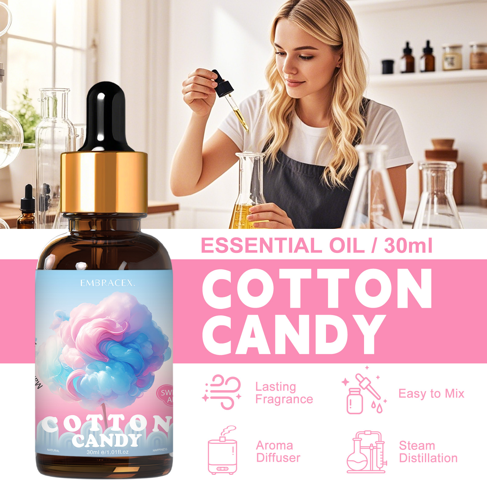 Óleo Essencial de Algodão Doce - Candle Making Fragrance Oils avaliação e preço
