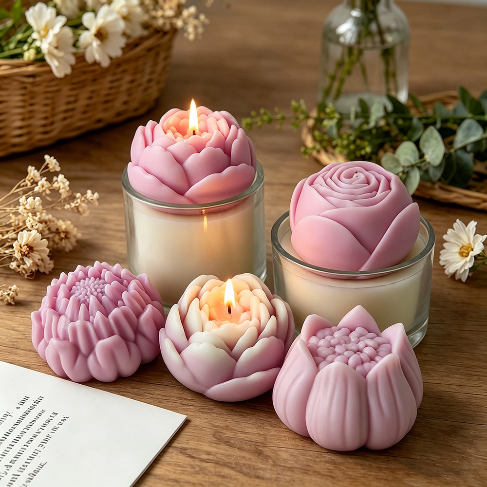 Molde de Silicone 3D para Flor - Candle Making Reno avaliação e preço