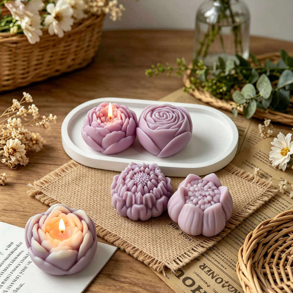 Molde de Silicone 3D para Flor - Candle Making Reno avaliação e preço