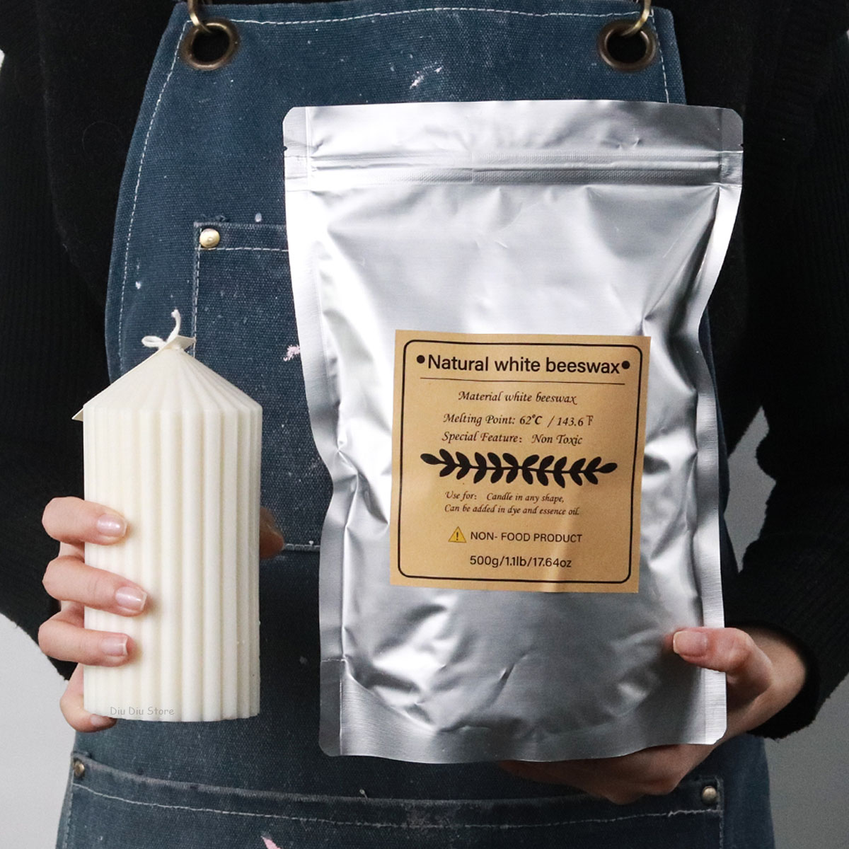 Cera de abelha branca pura nat - Candle Making Kit Beeswax avaliação e preço