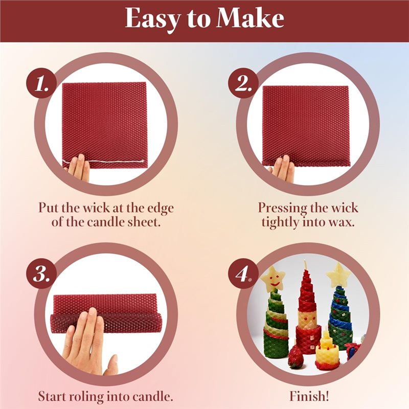 Folhas de Cera de Abelha AT21  - Candle Making Kit Beeswax avaliação e preço