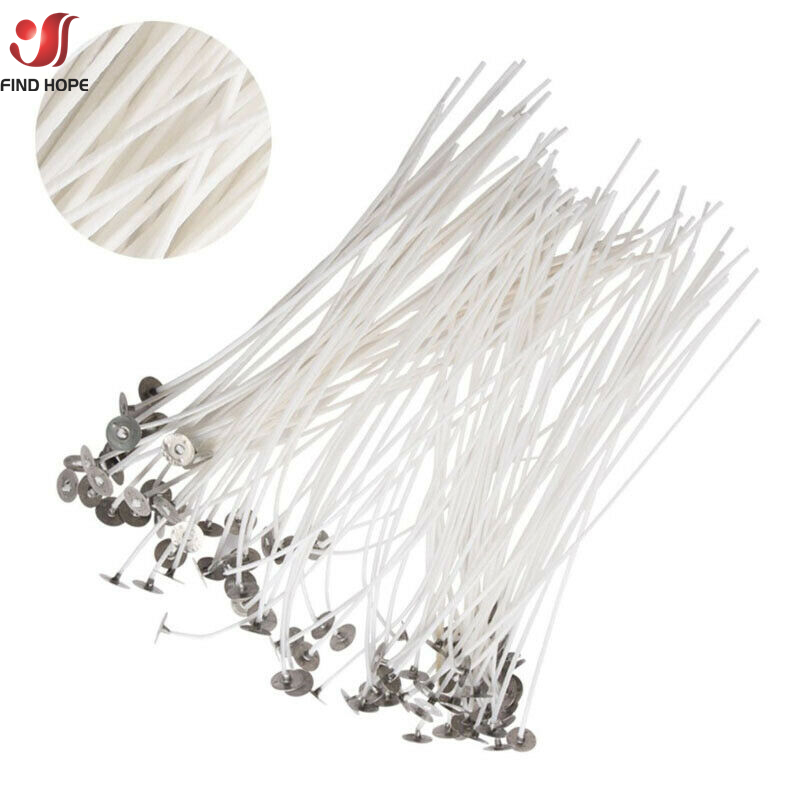 100 pçs/saco mechas de vela se - Cotton Wick Pre Tabbed avaliação e preço