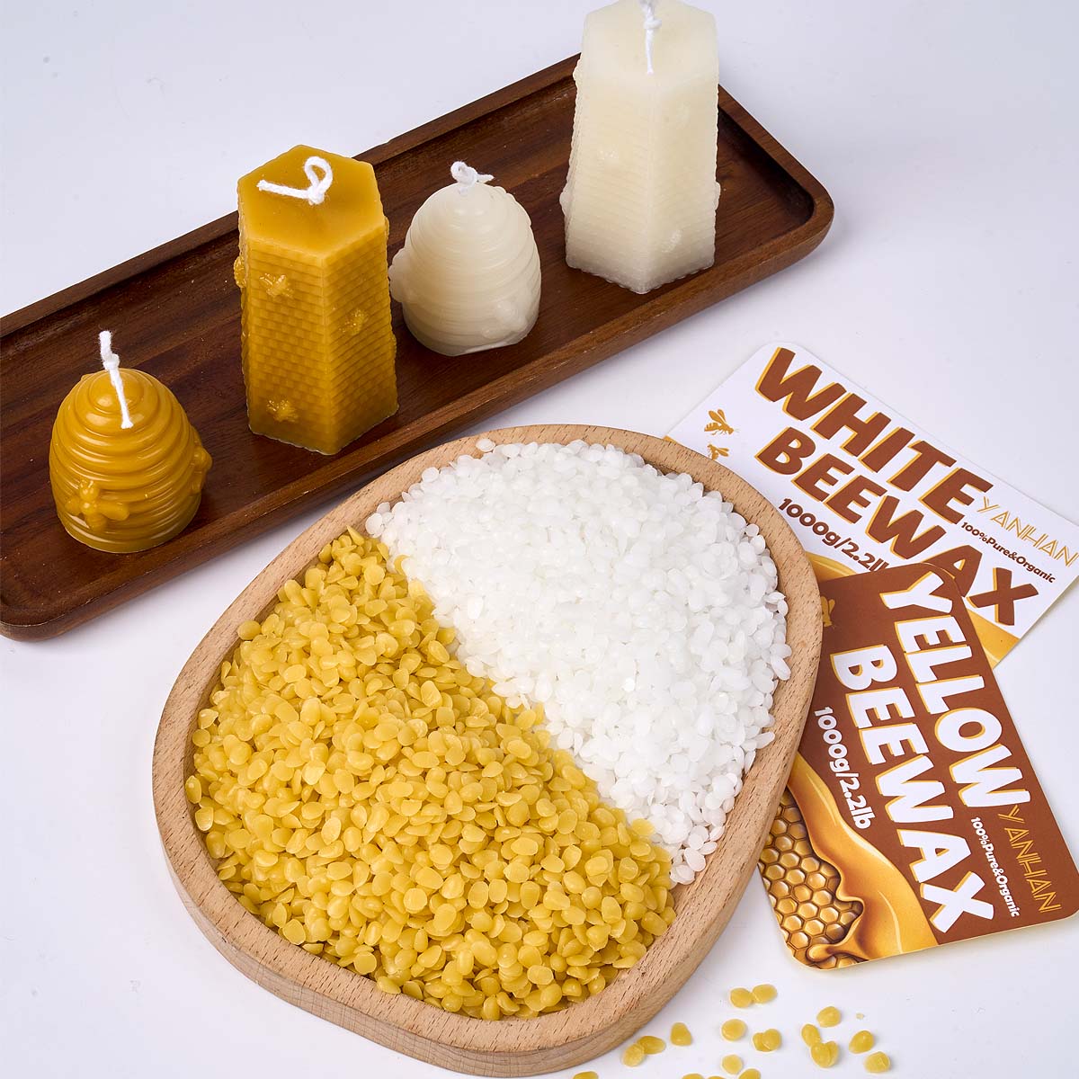 1000g puro natural granular br - Candle Making Kit Beeswax avaliação e preço