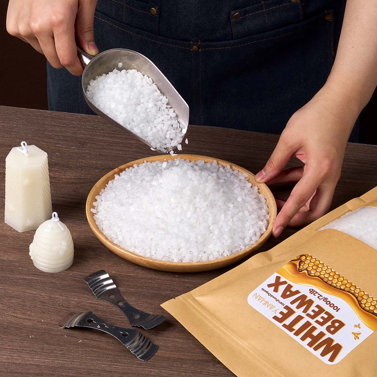 1000g puro natural granular br - Candle Making Kit Beeswax avaliação e preço
