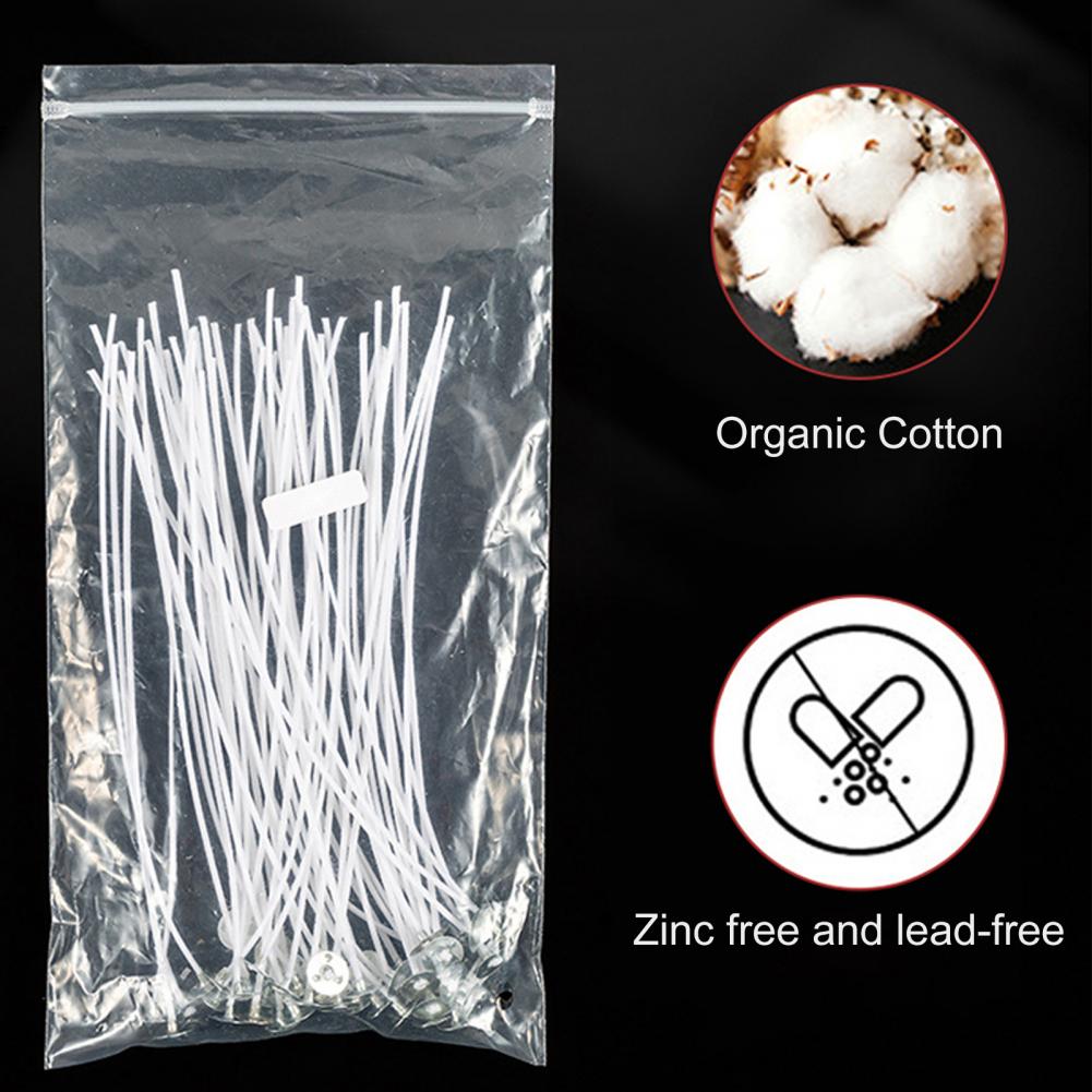 50 pçs 10/12/14/16cm mechas de - Candle Making Kit Beeswax avaliação e preço