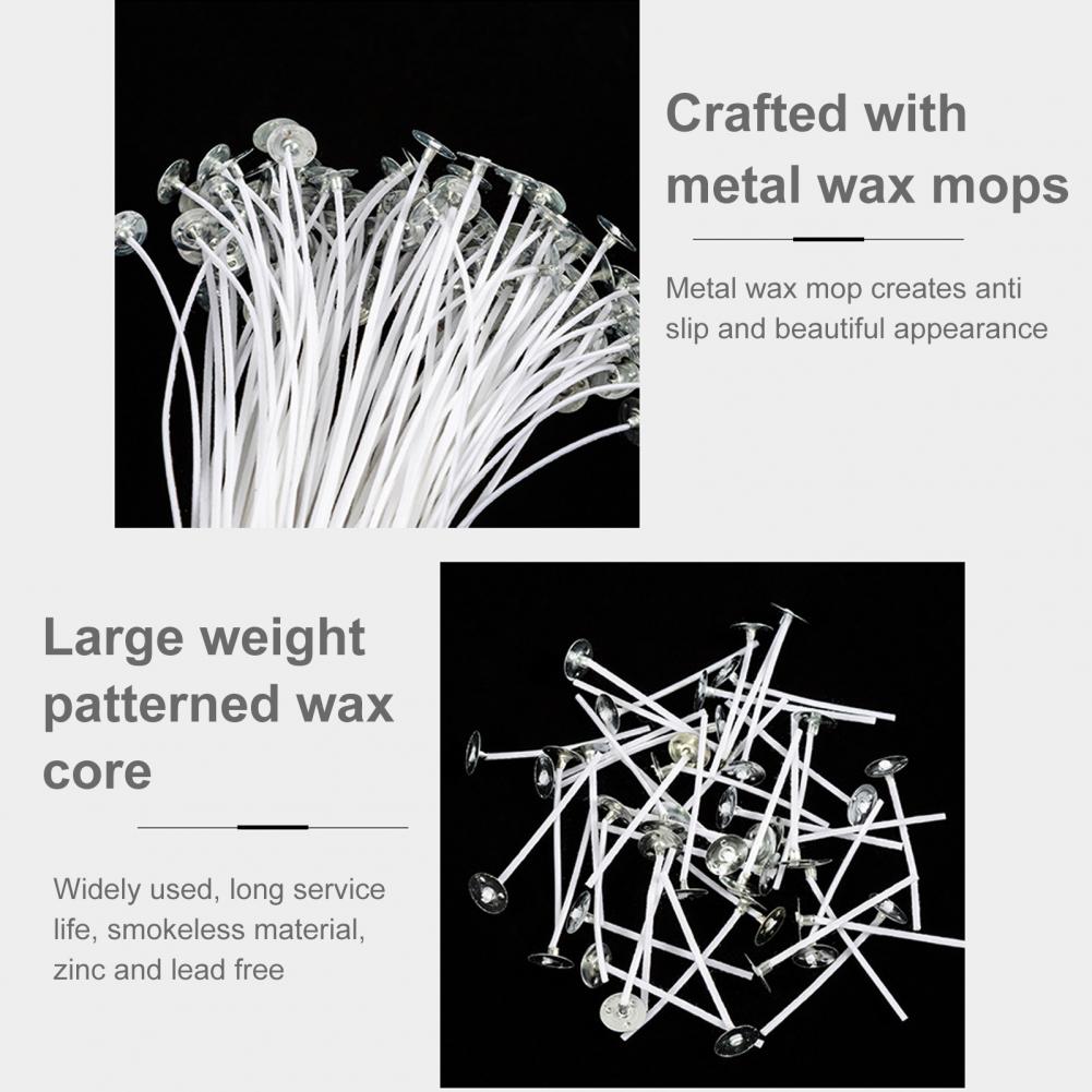 50 pçs 10/12/14/16cm mechas de - Candle Making Kit Beeswax avaliação e preço