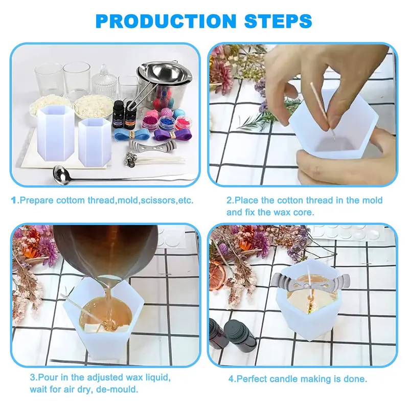 Moldes de vela de silicone cil - Candle Making Video avaliação e preço