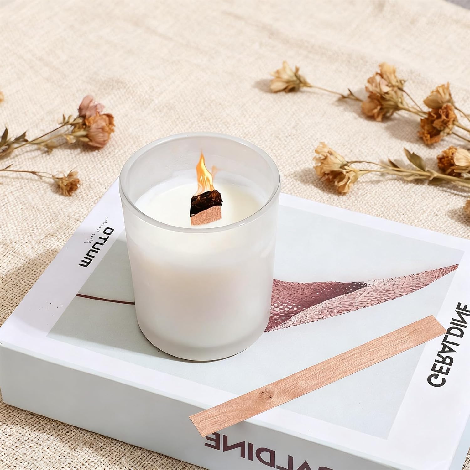 60 Peças de Pavios de Madeira  - Candle Making Reno avaliação e preço