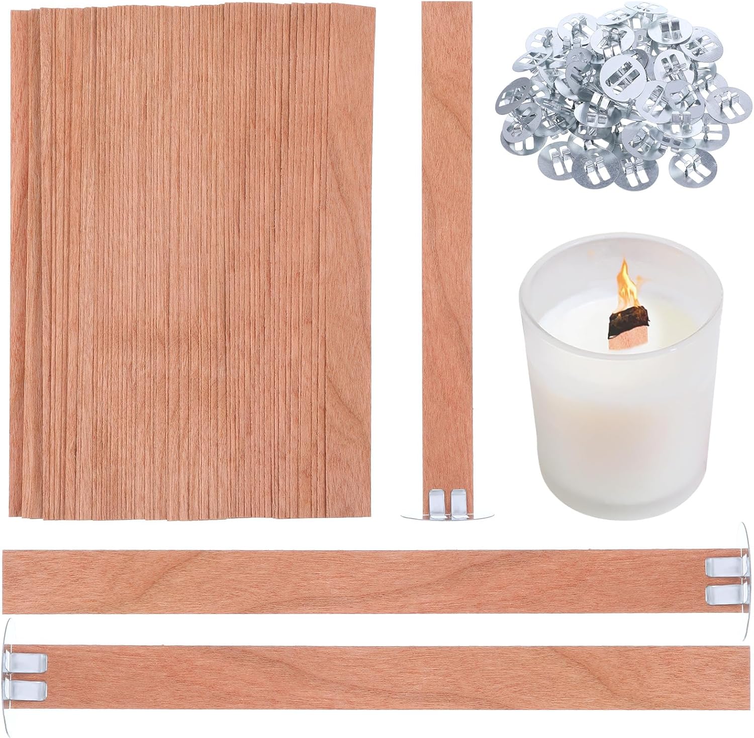 60 Peças de Pavios de Madeira  - Candle Making Reno avaliação e preço