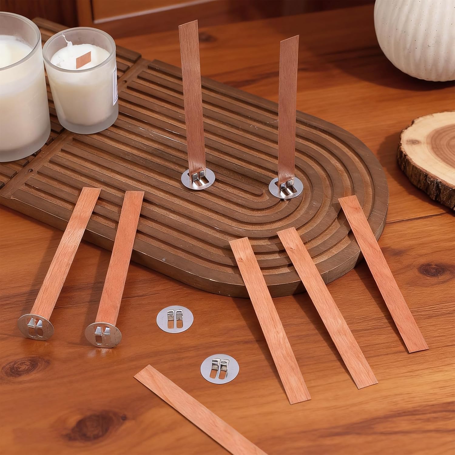 60 Peças de Pavios de Madeira  - Candle Making Reno avaliação e preço