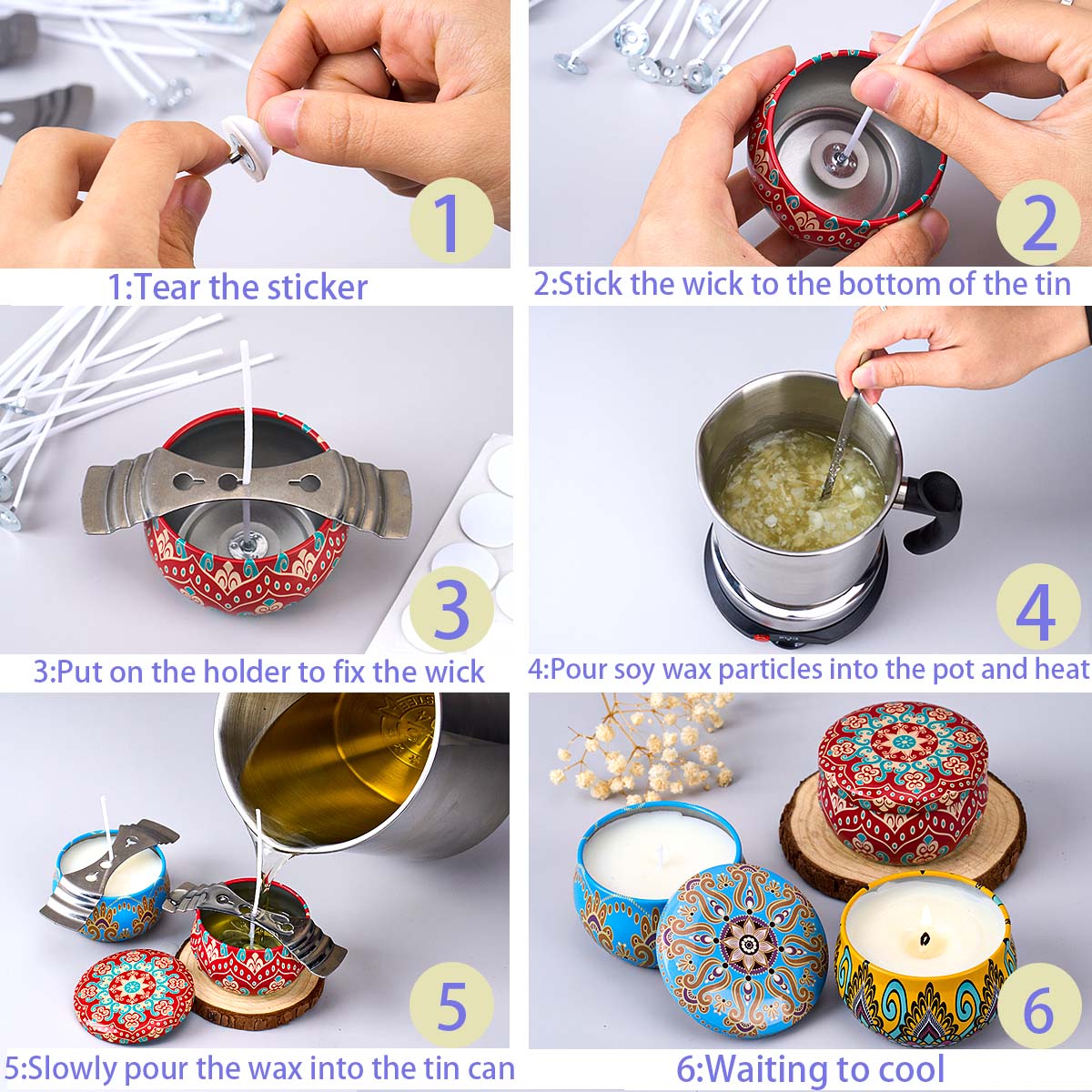 Kit de Ferramentas para Fazer  - Candle Making Kit For Beginners avaliação e preço